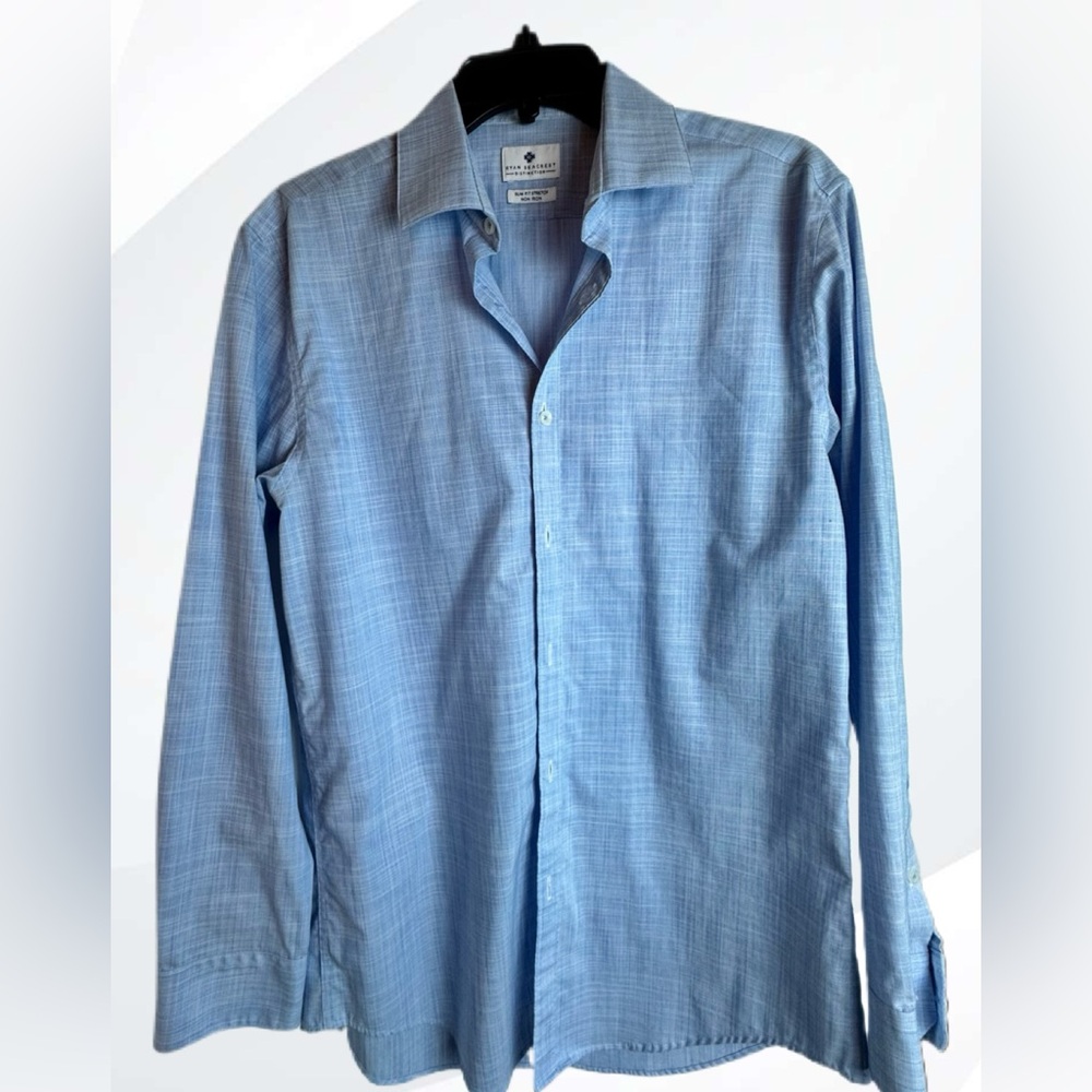 Ryan Seacrest Distinction Light Blue Dress Shirt